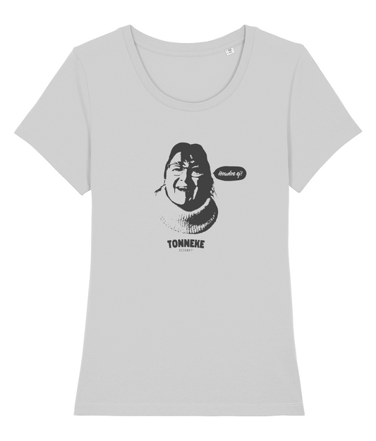 T-Shirt dames Tonneke bedankt - Heather Grey